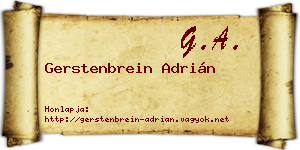 Gerstenbrein Adrián névjegykártya