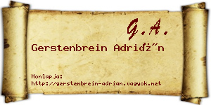 Gerstenbrein Adrián névjegykártya